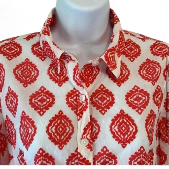 Preppy Crown & Ivy Casual Balletcore Button Down Top - Picture 3 of 8